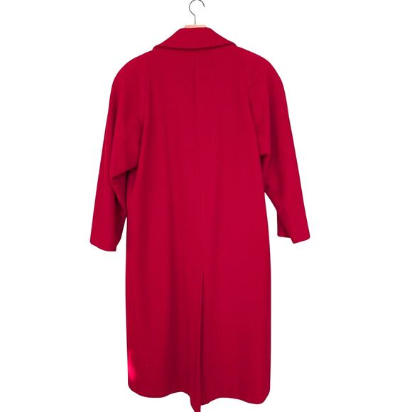 Vintage J.G. Hook Red Double Breasted Wool Coat Union Made Petites - Picture 2 of 12